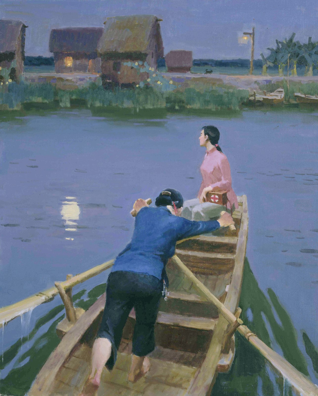 夜靜 油畫 100×120cm