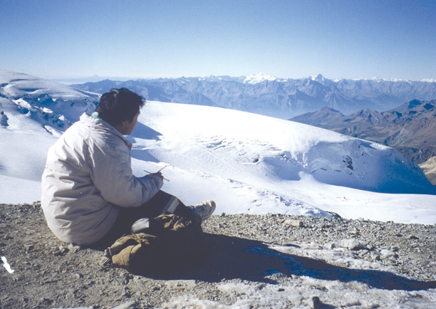 Plein air painting in Alps France 1993