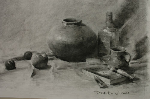 Still life drawing demonstration