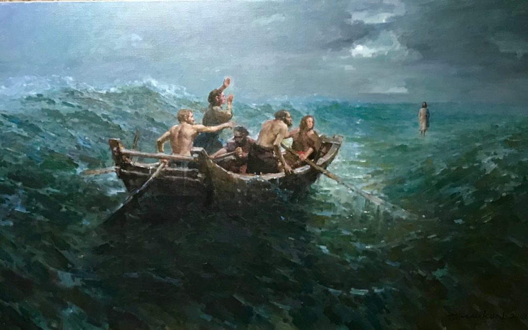 Jesus Walking on Water from the perspective of an artist