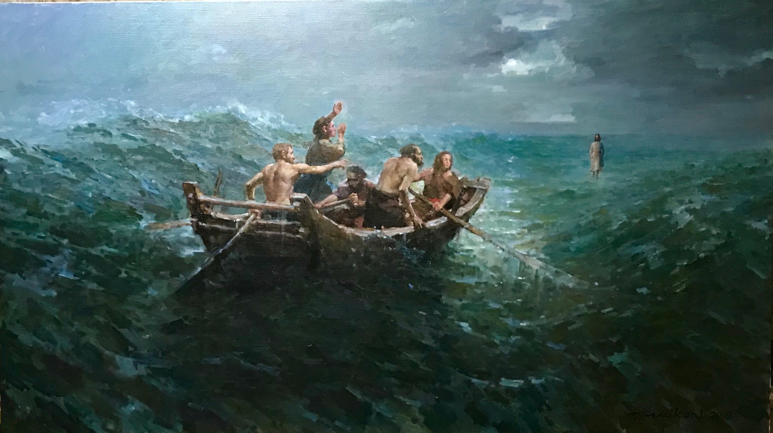 Jesus walking on water – from the perspective of an artist