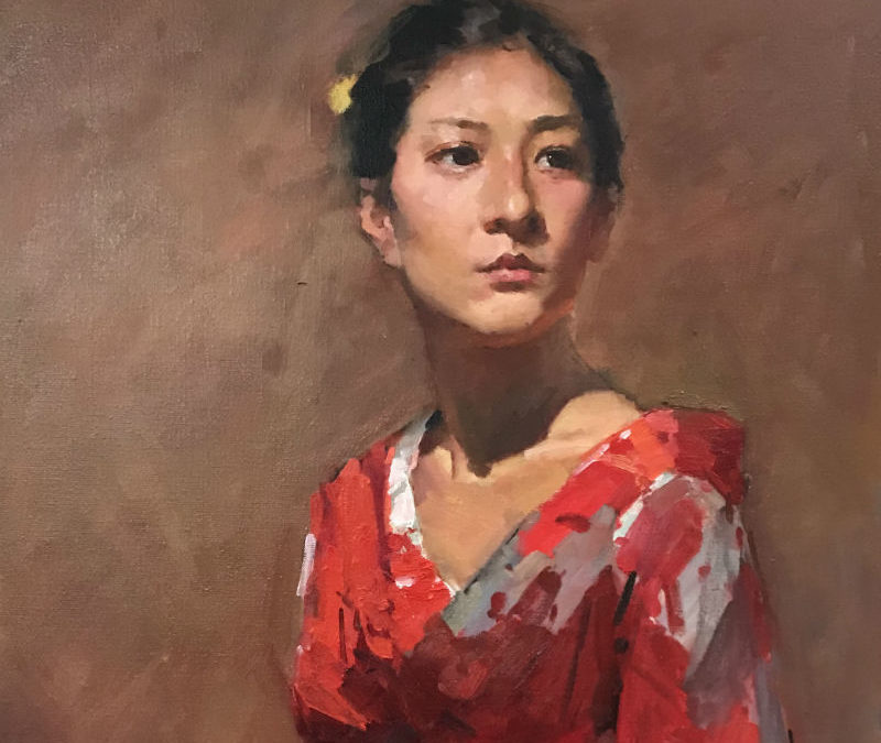 How to paint a portrait – a step-by-step process for Girl in Kimono