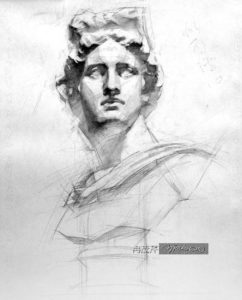 Yim Mau-Kun, classical bust study, Apollo